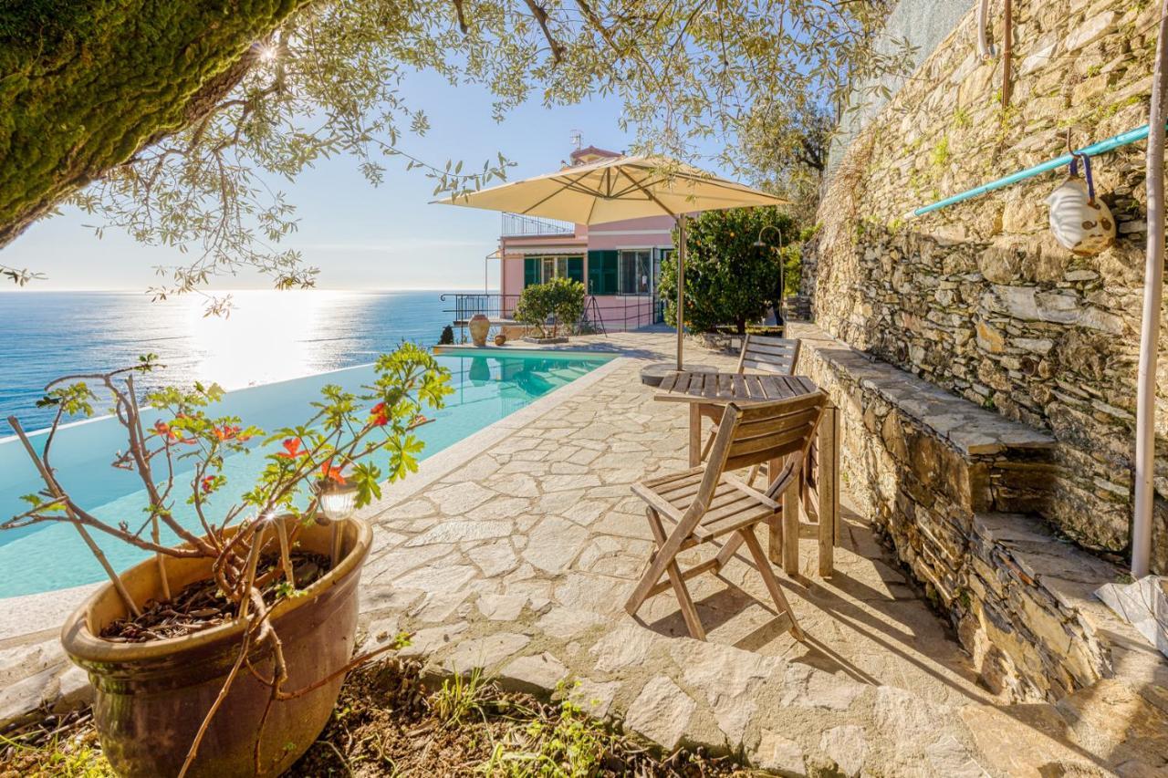Апартаменты Casaviva - Ampio Trilocale Vista Mare Con Piscina - Pieve Alta Пьеве-Лигуре Экстерьер фото