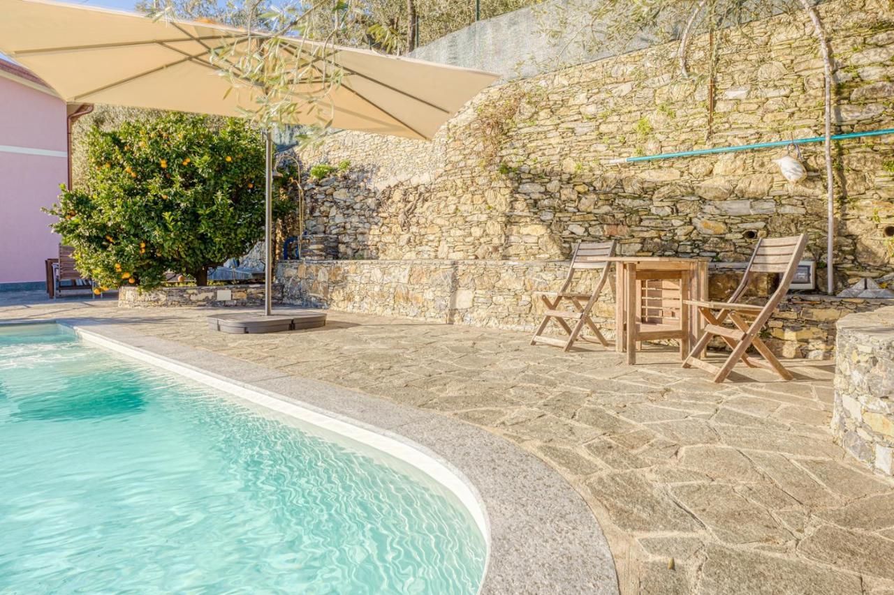 Апартаменты Casaviva - Ampio Trilocale Vista Mare Con Piscina - Pieve Alta Пьеве-Лигуре Экстерьер фото