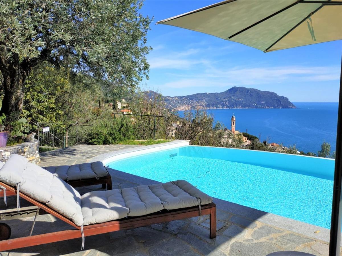 Апартаменты Casaviva - Ampio Trilocale Vista Mare Con Piscina - Pieve Alta Пьеве-Лигуре Экстерьер фото