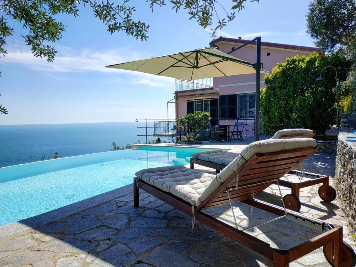 Апартаменты Casaviva - Ampio Trilocale Vista Mare Con Piscina - Pieve Alta Пьеве-Лигуре Экстерьер фото