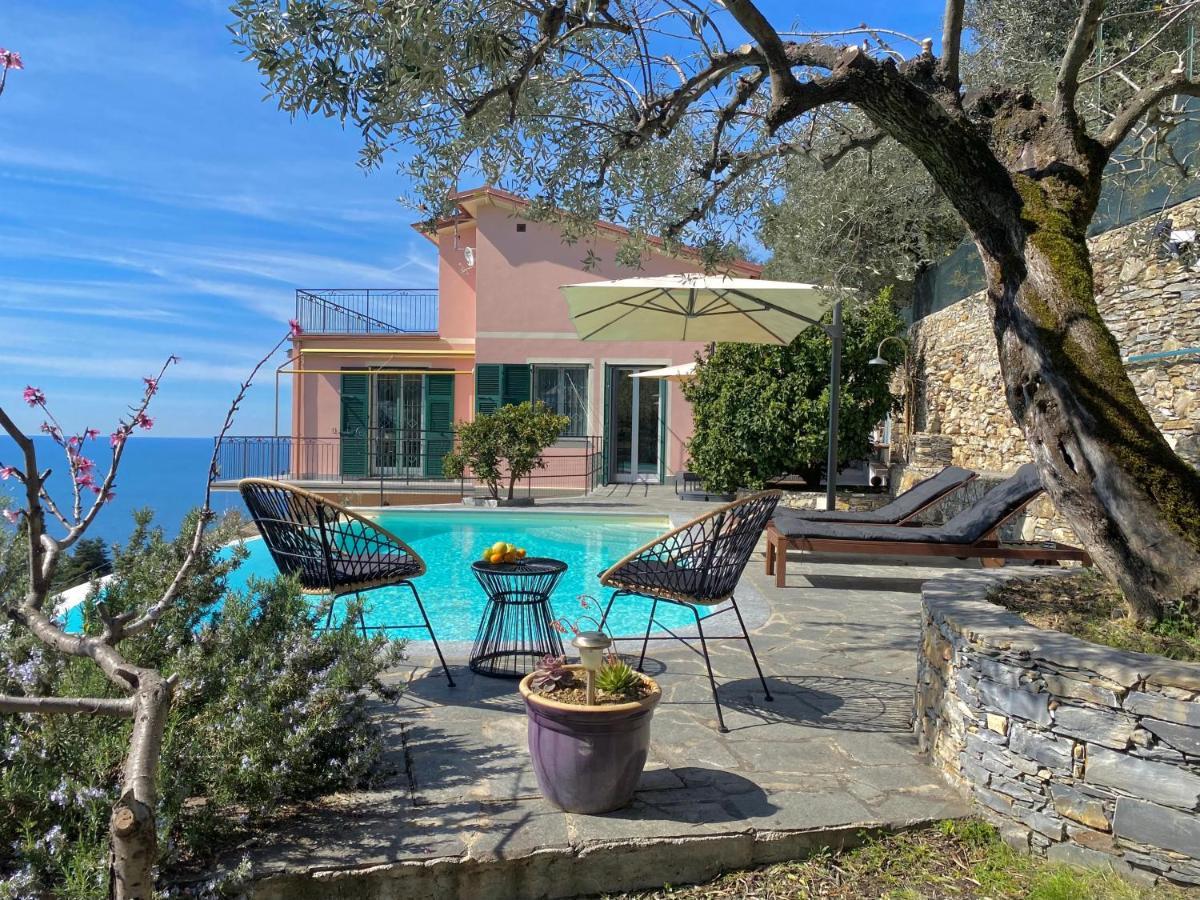 Апартаменты Casaviva - Ampio Trilocale Vista Mare Con Piscina - Pieve Alta Пьеве-Лигуре Экстерьер фото