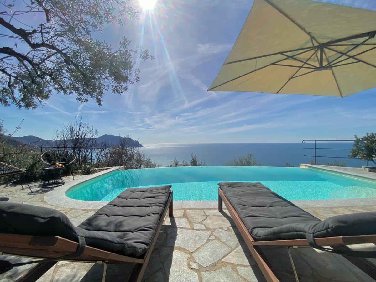 Апартаменты Casaviva - Ampio Trilocale Vista Mare Con Piscina - Pieve Alta Пьеве-Лигуре Экстерьер фото