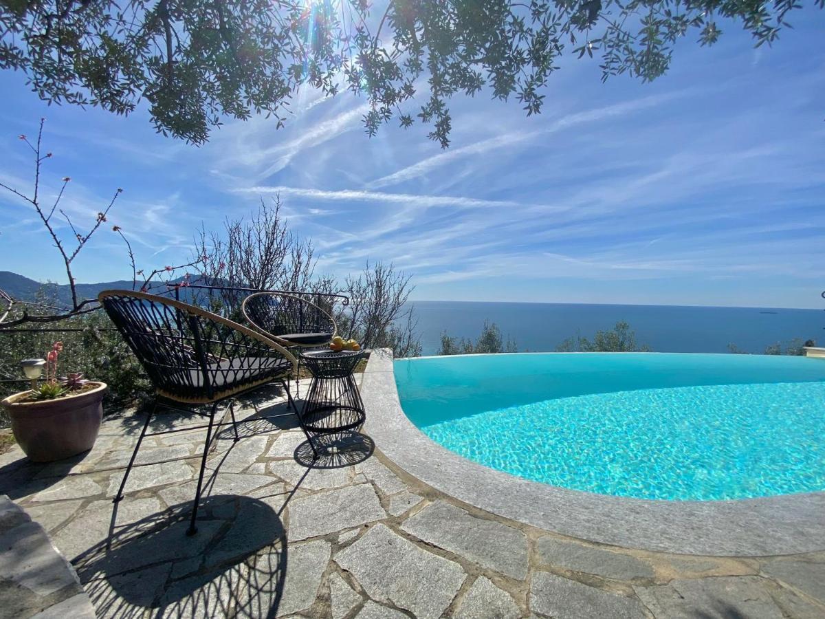Апартаменты Casaviva - Ampio Trilocale Vista Mare Con Piscina - Pieve Alta Пьеве-Лигуре Экстерьер фото