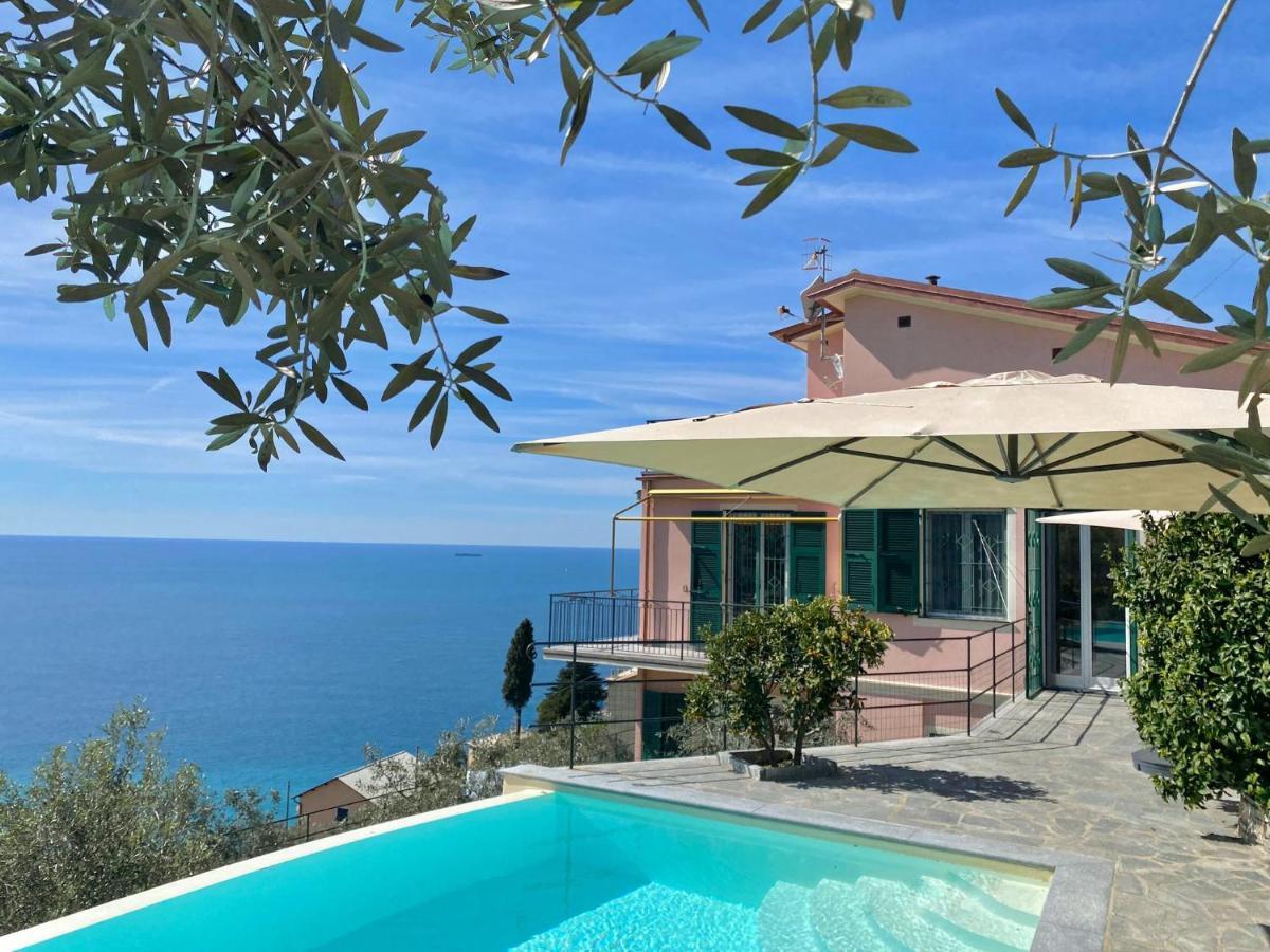 Апартаменты Casaviva - Ampio Trilocale Vista Mare Con Piscina - Pieve Alta Пьеве-Лигуре Экстерьер фото