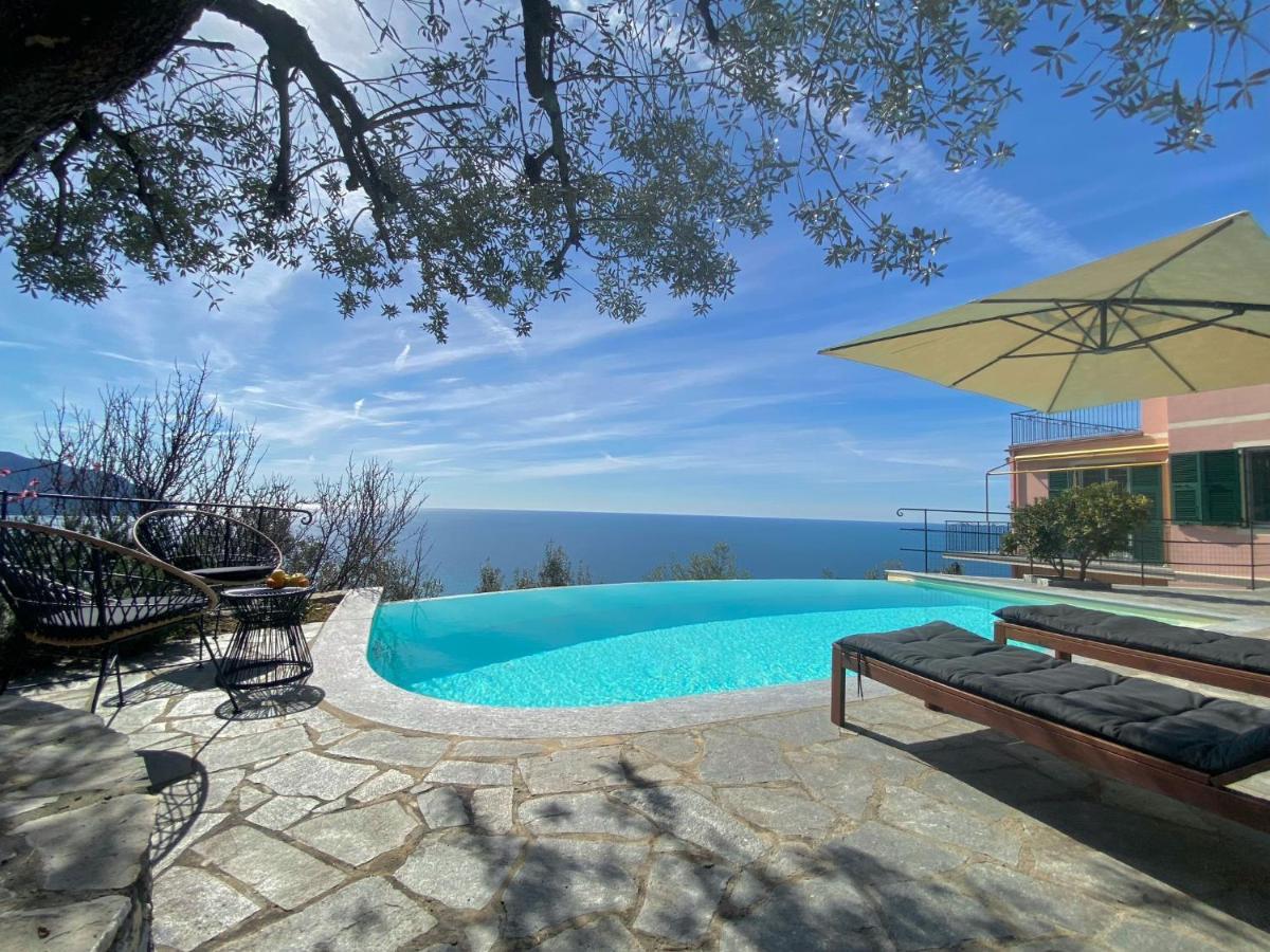 Апартаменты Casaviva - Ampio Trilocale Vista Mare Con Piscina - Pieve Alta Пьеве-Лигуре Экстерьер фото